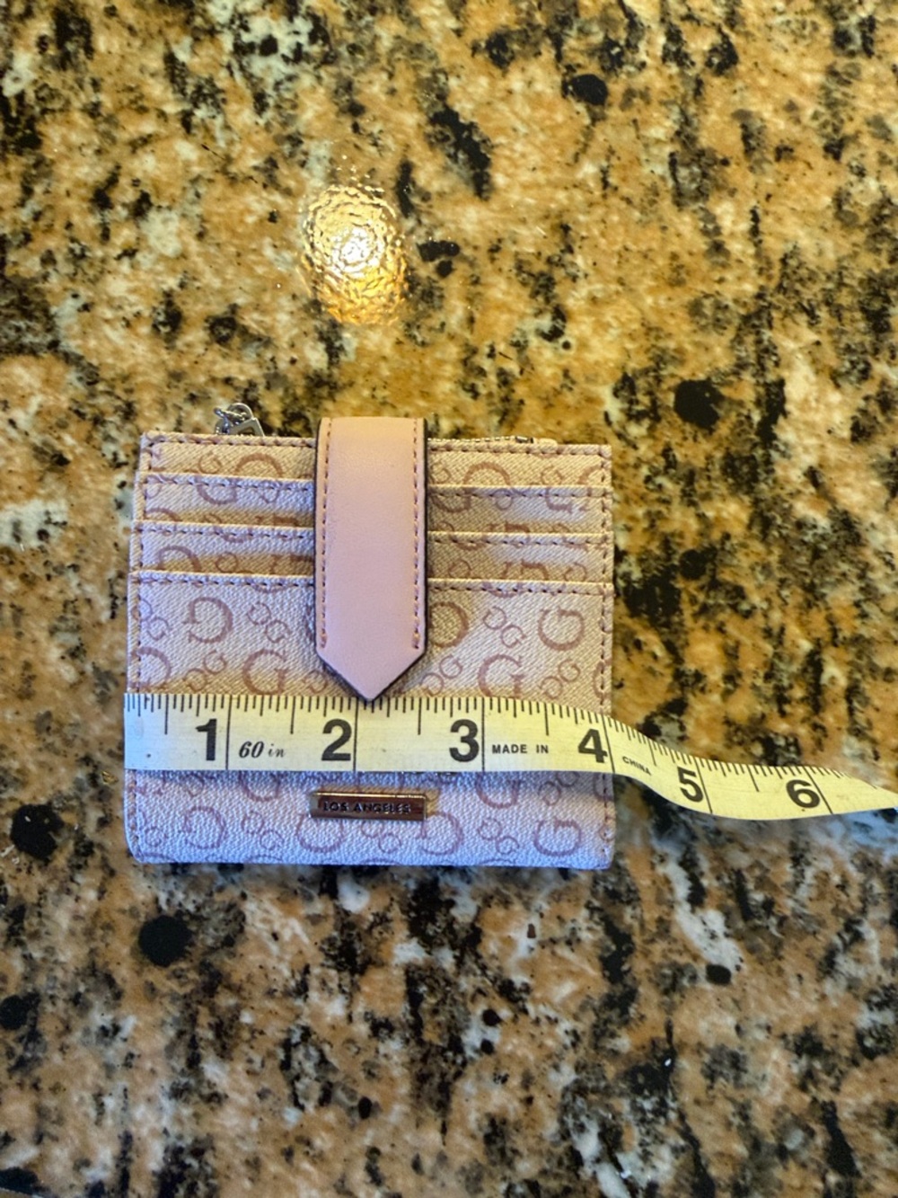 Guess Light Pink Signature Card Case with Strap - Picture 5 of 6